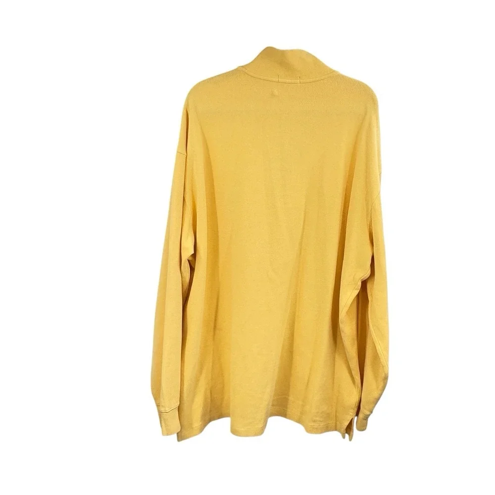 Polo Ralph Lauren Pullover Mens 2XLT Big & Tall Yellow Luxury Quarter-Zip Cotton